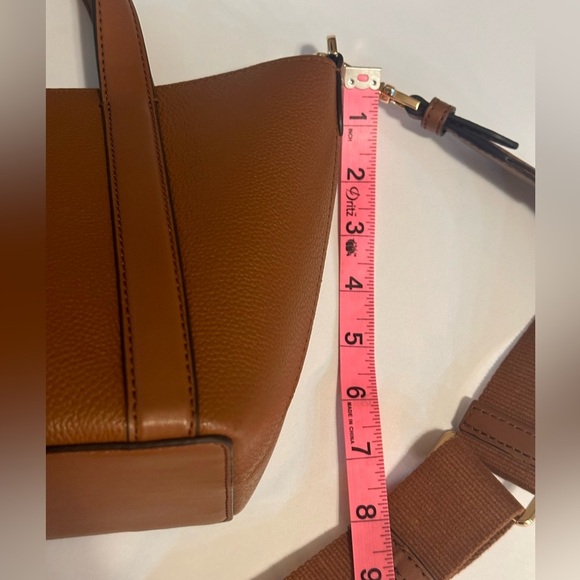 Michael Kors Hadleigh Small Double Handle Tote Bag in Luggage Leather - Picture 9 of 12